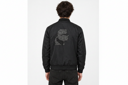 Bomber boucle cameo noir KARL LAGERFELD JEANS COUTURE
