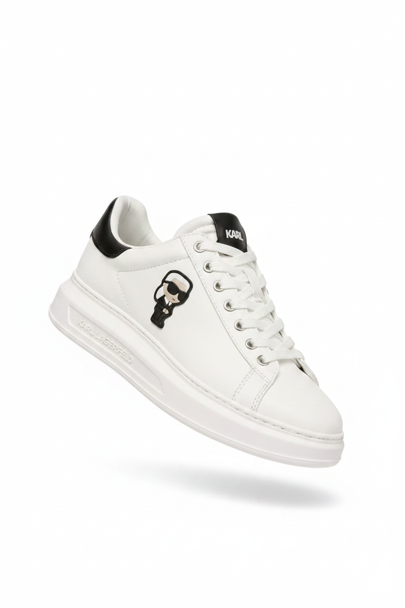 Kapri ikon Nft lo lace. KARL LAGERFELD. Basket cuir white.