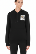 MOSCHINO. Drawn teddy bear zip-up hoodie black.