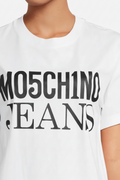 MOSCHINO JEANS COUTURE. Logo jersey tee-shirt white.